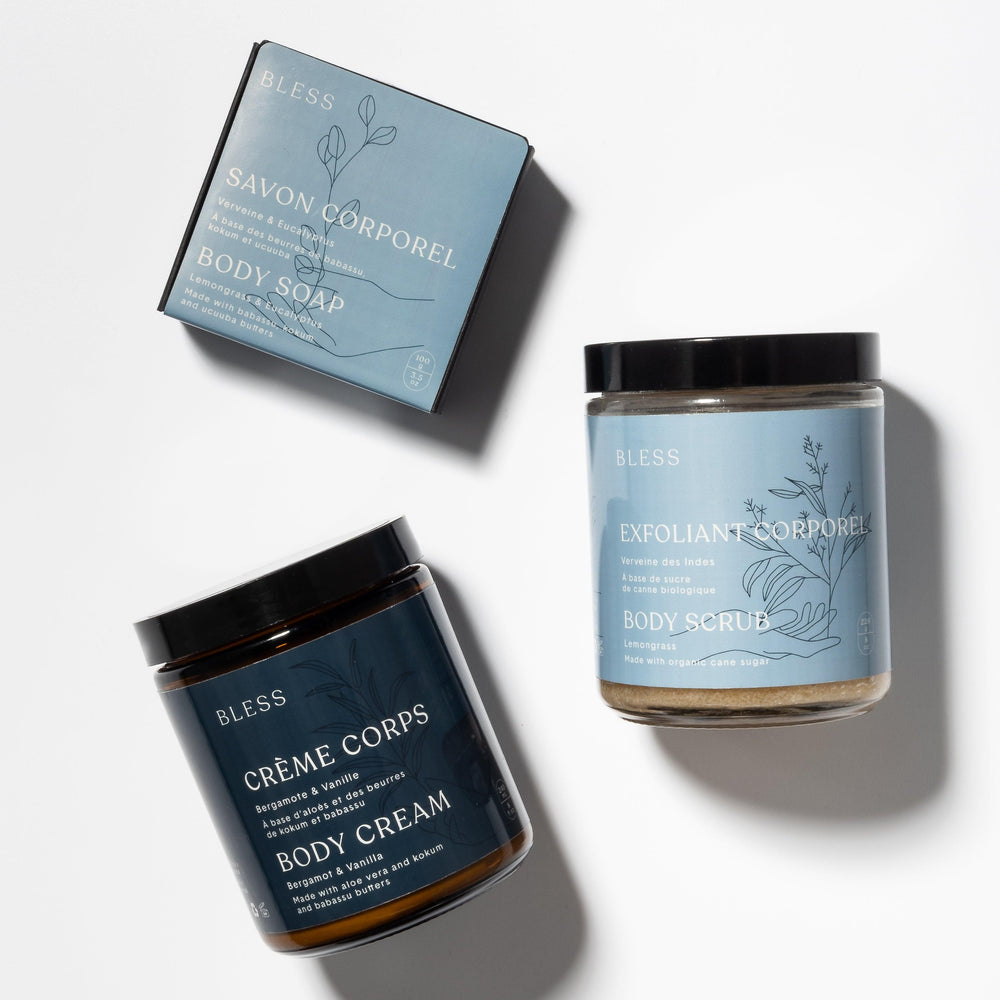 Ensemble soins du corps citronné